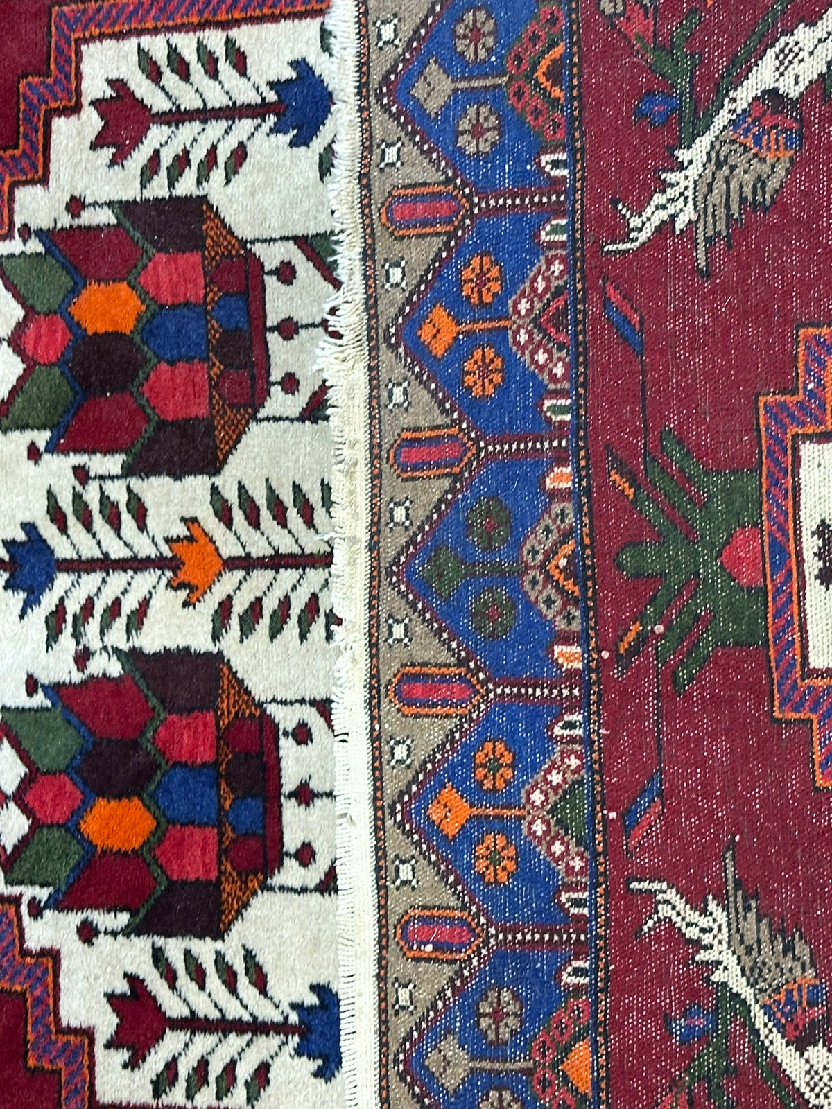Orientteppich handgeknüpft antiker Bachtiar Korkwolle 180x120 cm