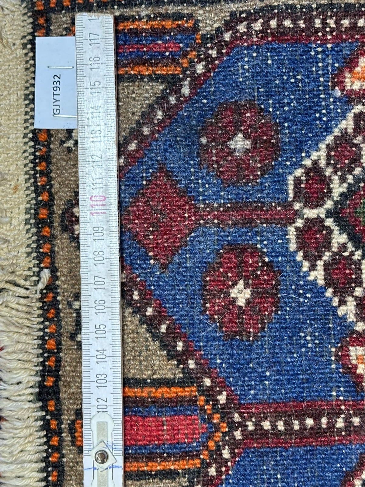 Orientteppich handgeknüpft antiker Bachtiar Korkwolle 180x120 cm