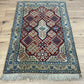 Orientteppich handgeknüpft Nain Korkwolle mit Seide 135x83 cm