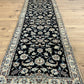 Orientteppich handgeknüpft Nain Korkwolle mit Seide Läufer 296x68 cm