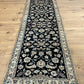 Orientteppich handgeknüpft Nain Korkwolle mit Seide Läufer 296x68 cm