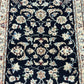 Orientteppich handgeknüpft Nain Korkwolle mit Seide Läufer 296x68 cm