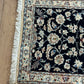 Orientteppich handgeknüpft Nain Korkwolle mit Seide Läufer 296x68 cm