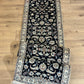 Orientteppich handgeknüpft Nain Korkwolle mit Seide Läufer 296x68 cm