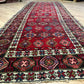 Orientteppich handgeknüpft antiker Kazak naturfarben 333x117 cm
