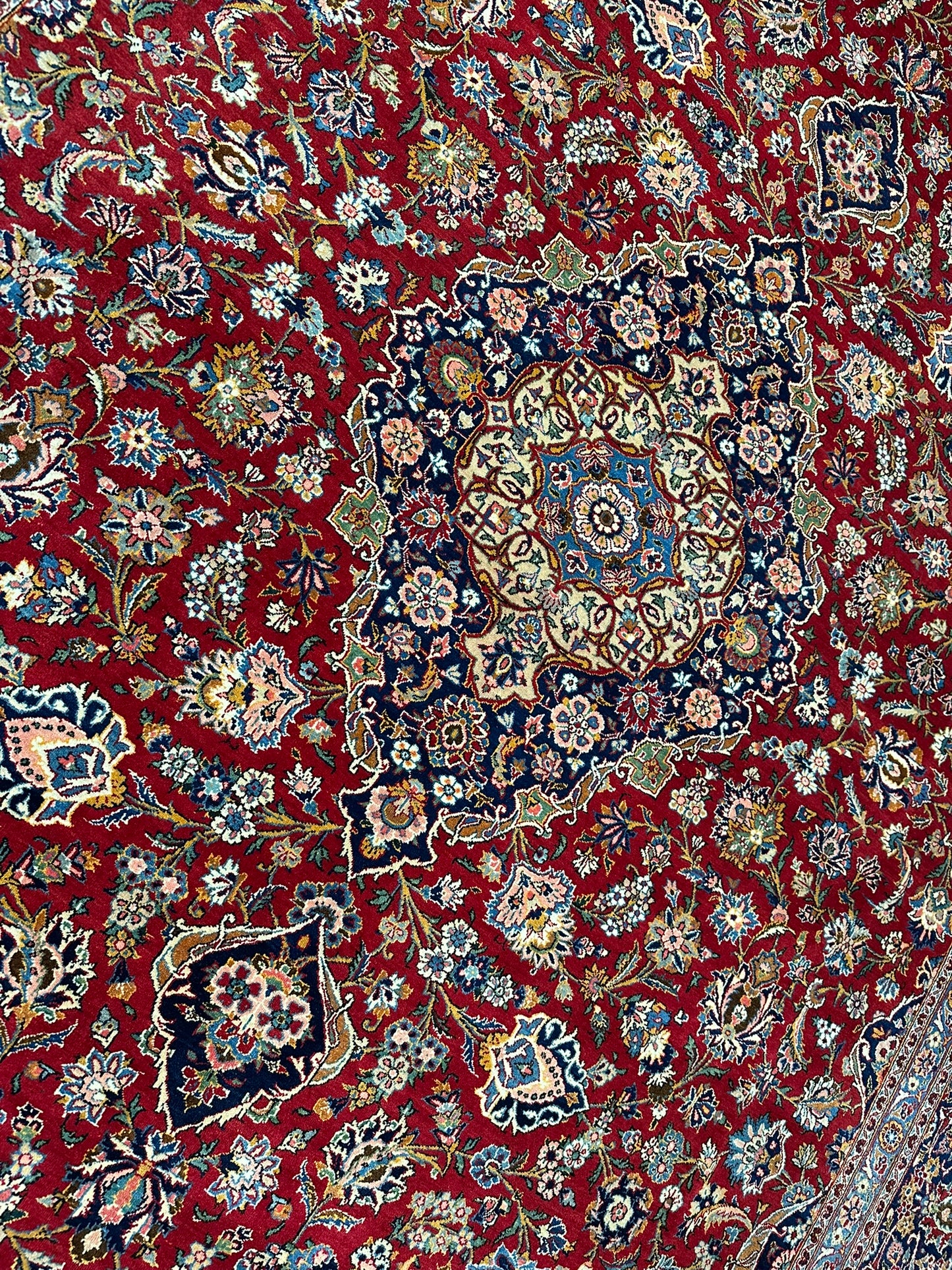 orientteppich handgeknüpft Keschan Korkwolle semi antik 420x305 cm