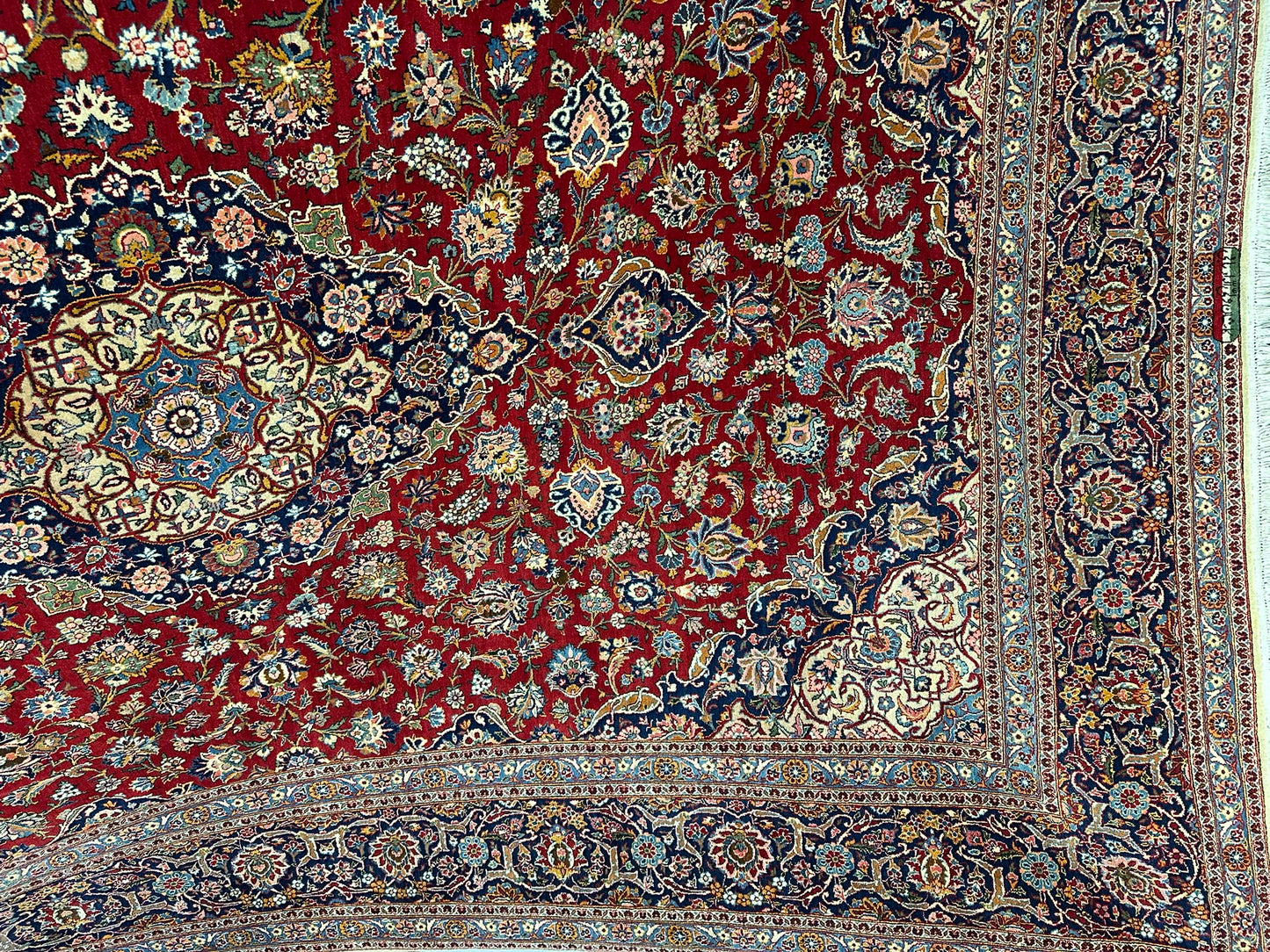 orientteppich handgeknüpft Keschan Korkwolle semi antik 420x305 cm