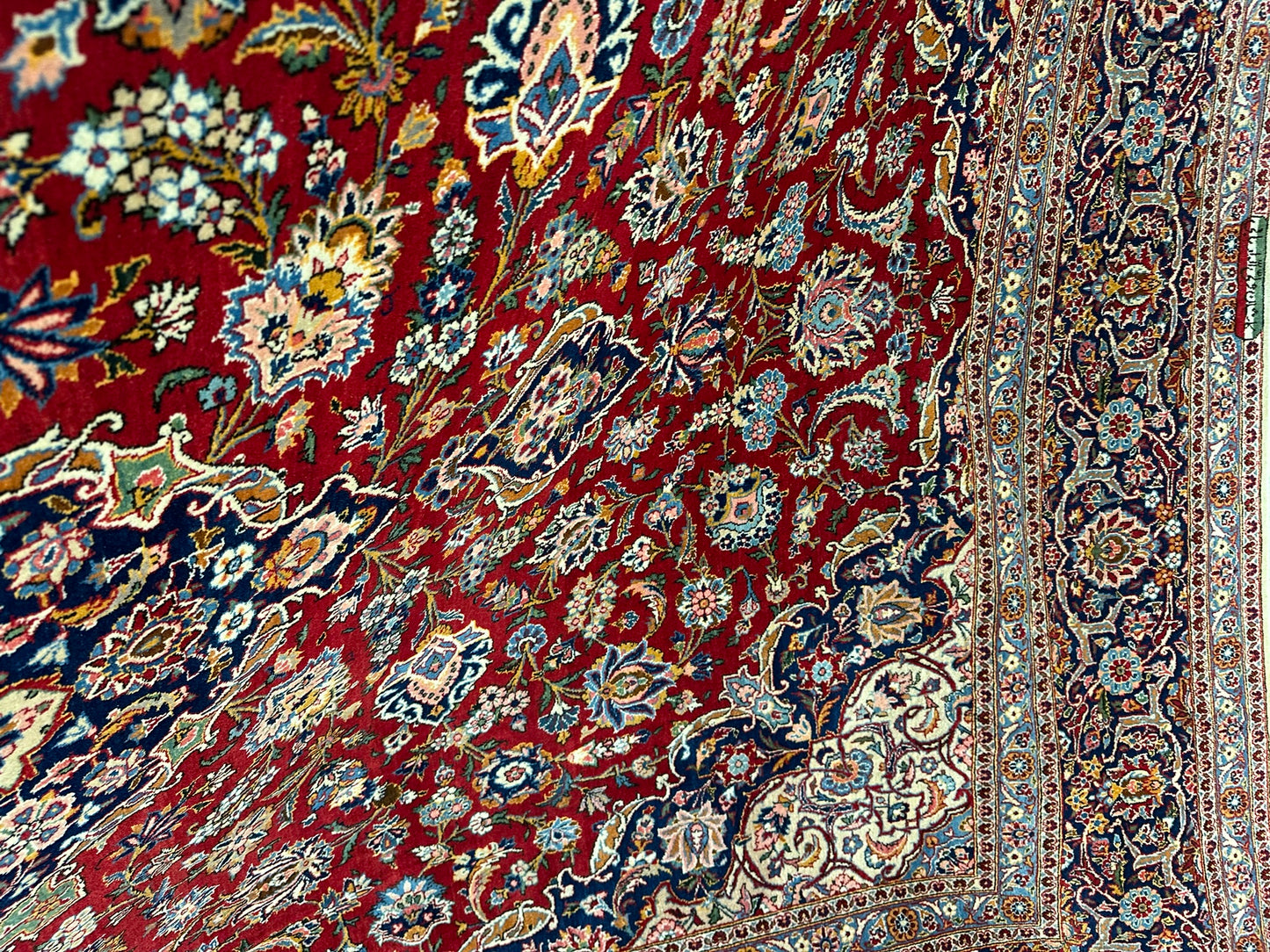 orientteppich handgeknüpft Keschan Korkwolle semi antik 420x305 cm