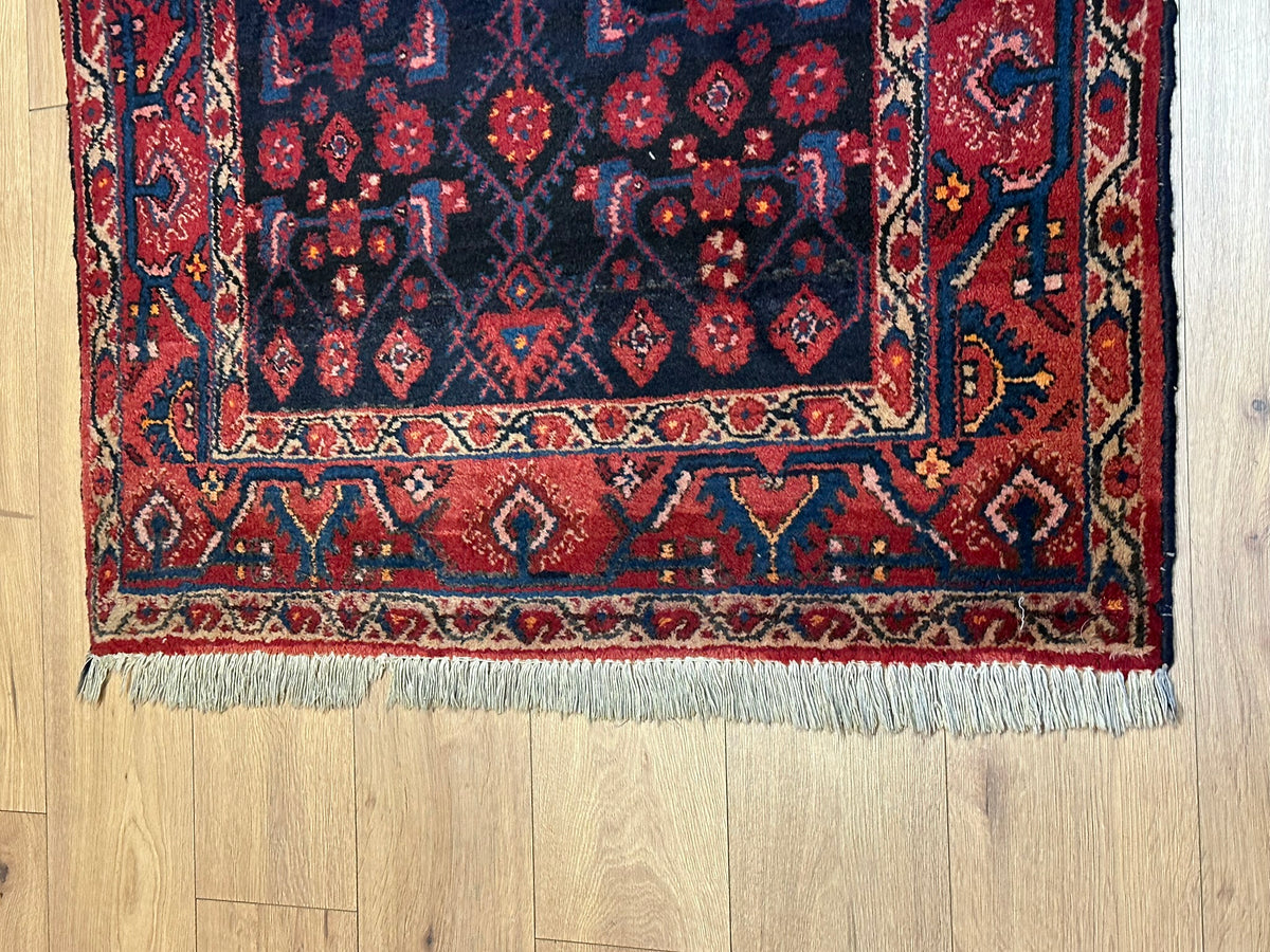 Orientteppich handgeknüpft antiker Malayer Naturfarben 150x110 cm