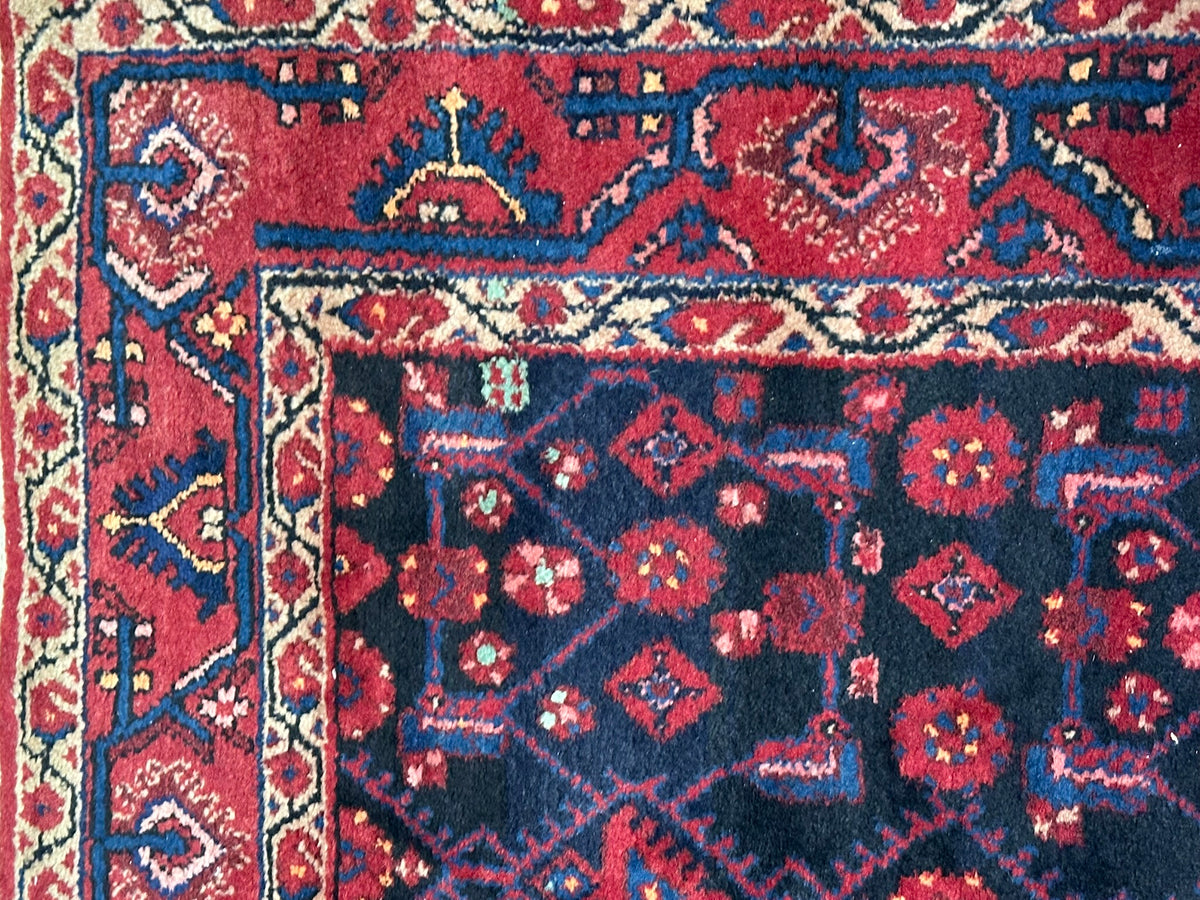 Orientteppich handgeknüpft antiker Malayer Naturfarben 150x110 cm
