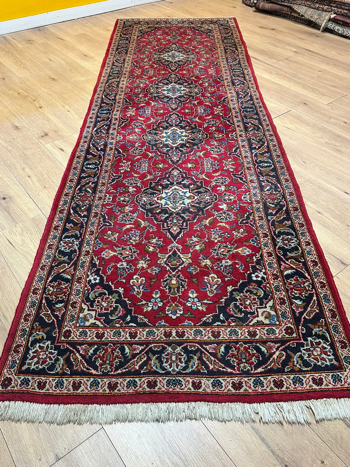 Orientteppich handgeknüpft Keschan Läufer Top 307x94 cm