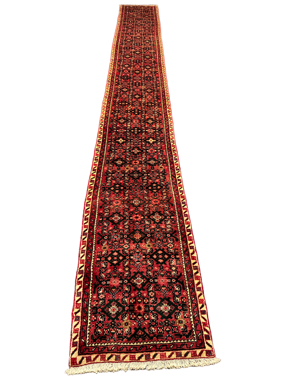Handgeknüpfter Perser Orientteppich: Hamadan Läufer 570x70cm
