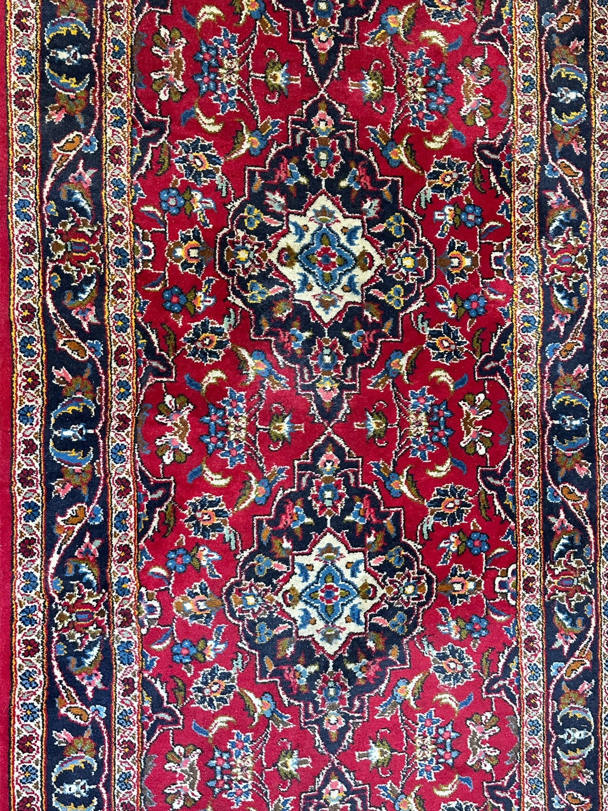 Orientteppich handgeknüpft Keschan Läufer Top 307x94 cm