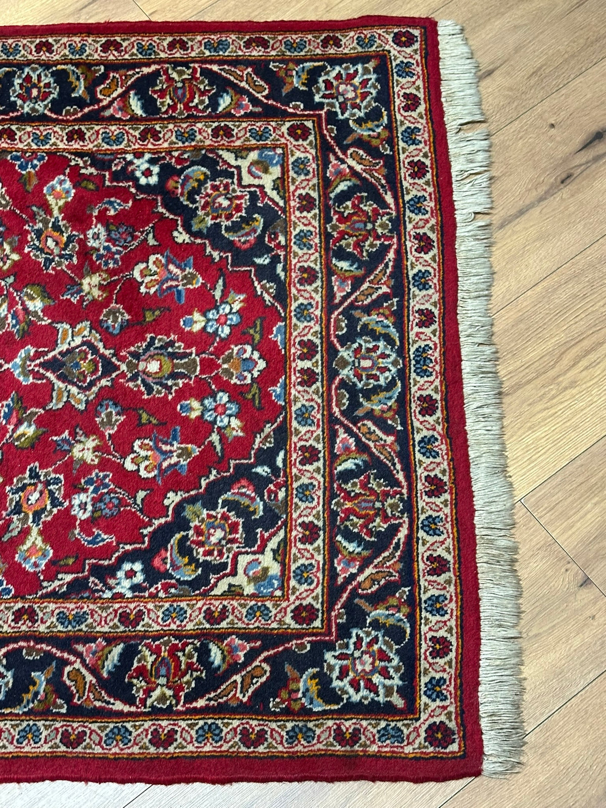 Orientteppich handgeknüpft Keschan Läufer Top 307x94 cm