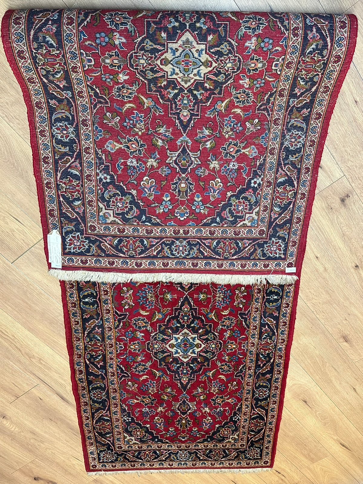 Orientteppich handgeknüpft Keschan Läufer Top 307x94 cm
