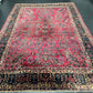 Antik Orientteppich handgeknüpft Sarough  Re-Import US Jugendstil 370x275 cm