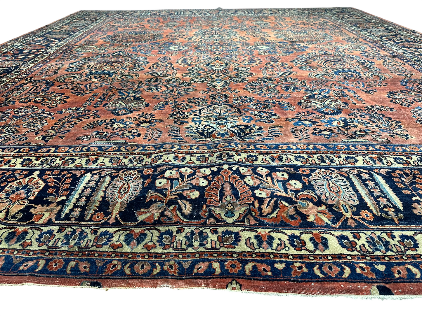 orientteppich handgeknüpft Sarough RE-import usa antik 410x372 cm