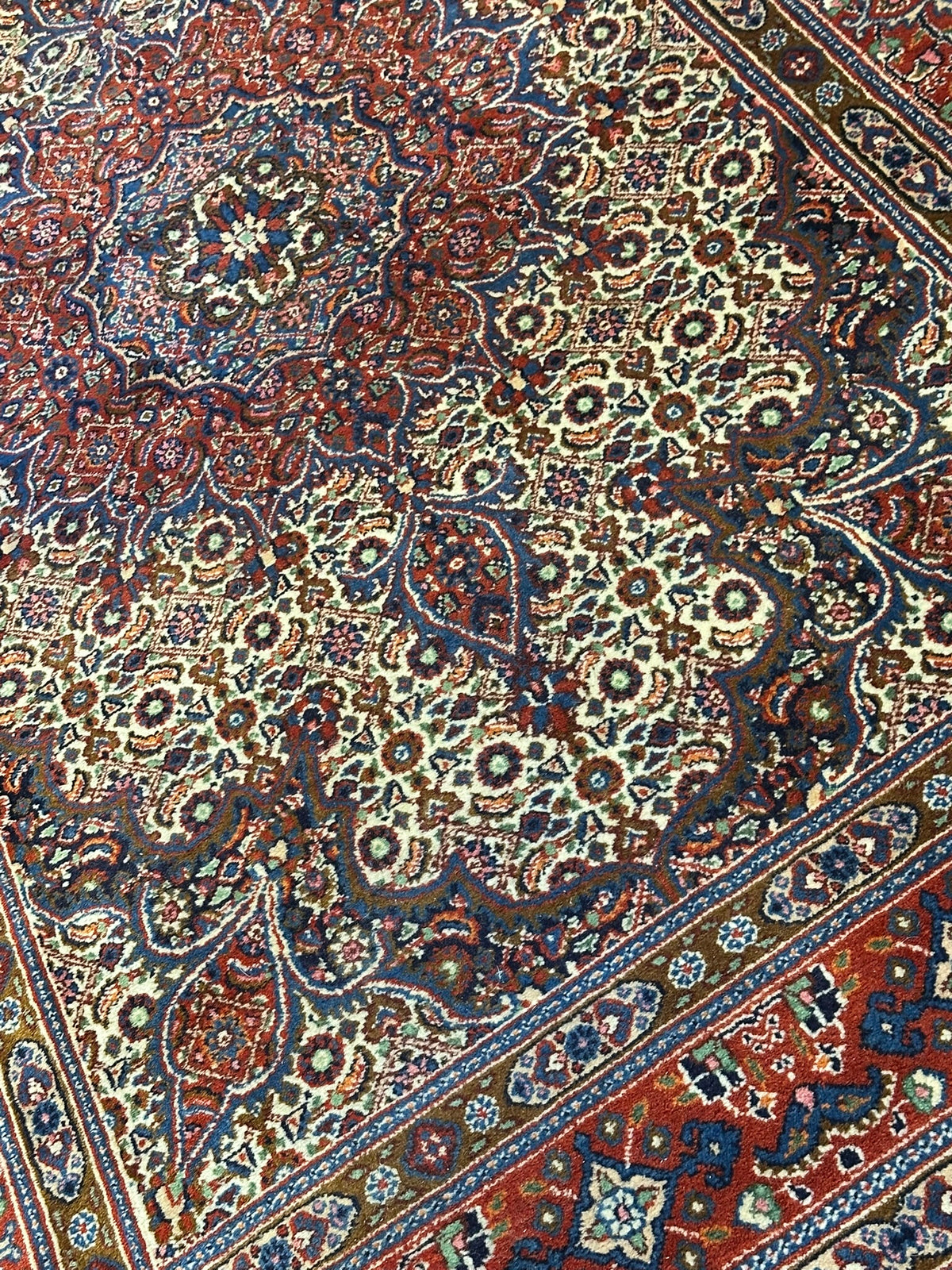 Orientteppich handgeknüpft Moud Wolle mit Seide 200x130 cm