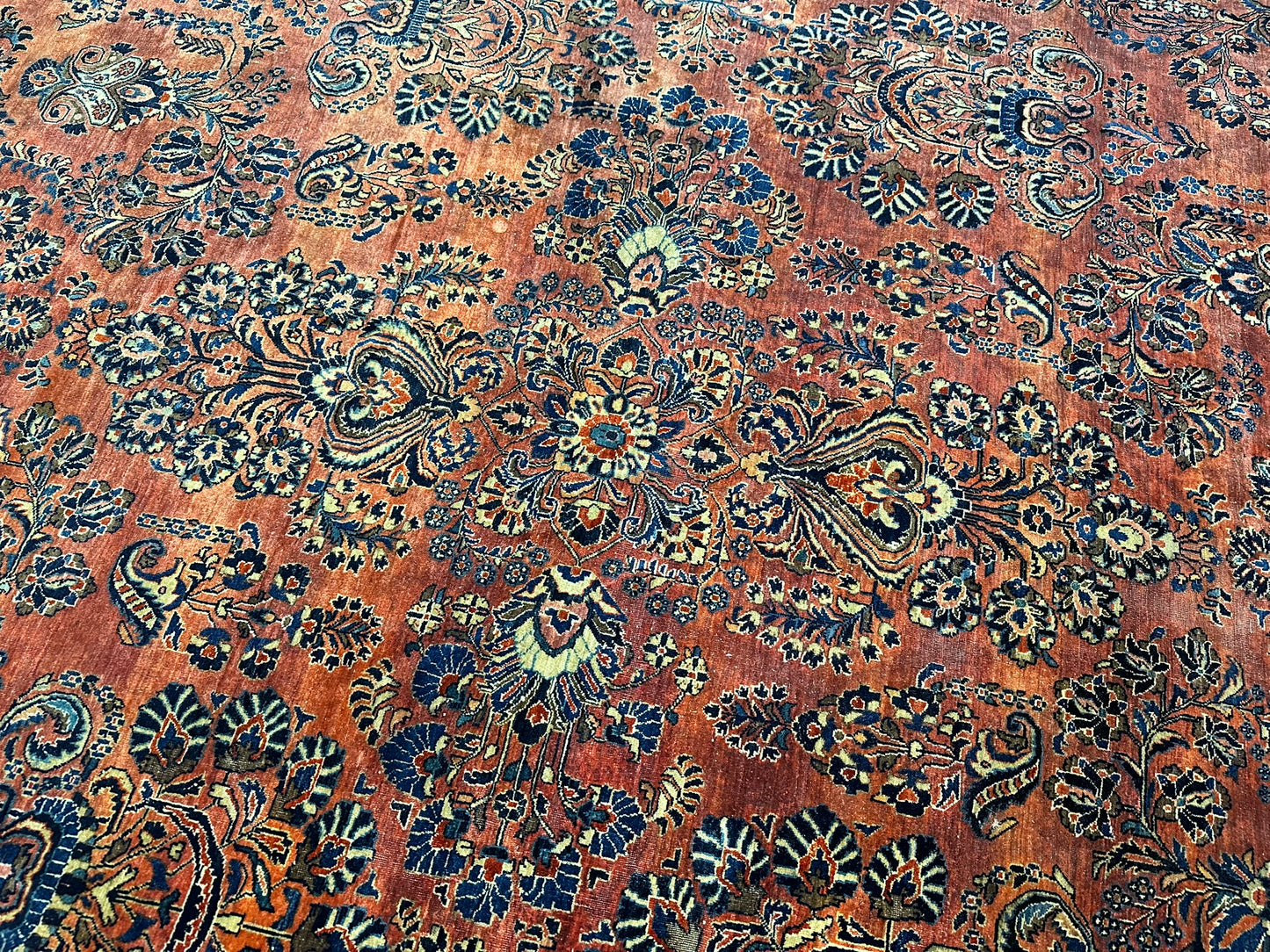 orientteppich handgeknüpft Sarough RE-import usa antik 410x372 cm