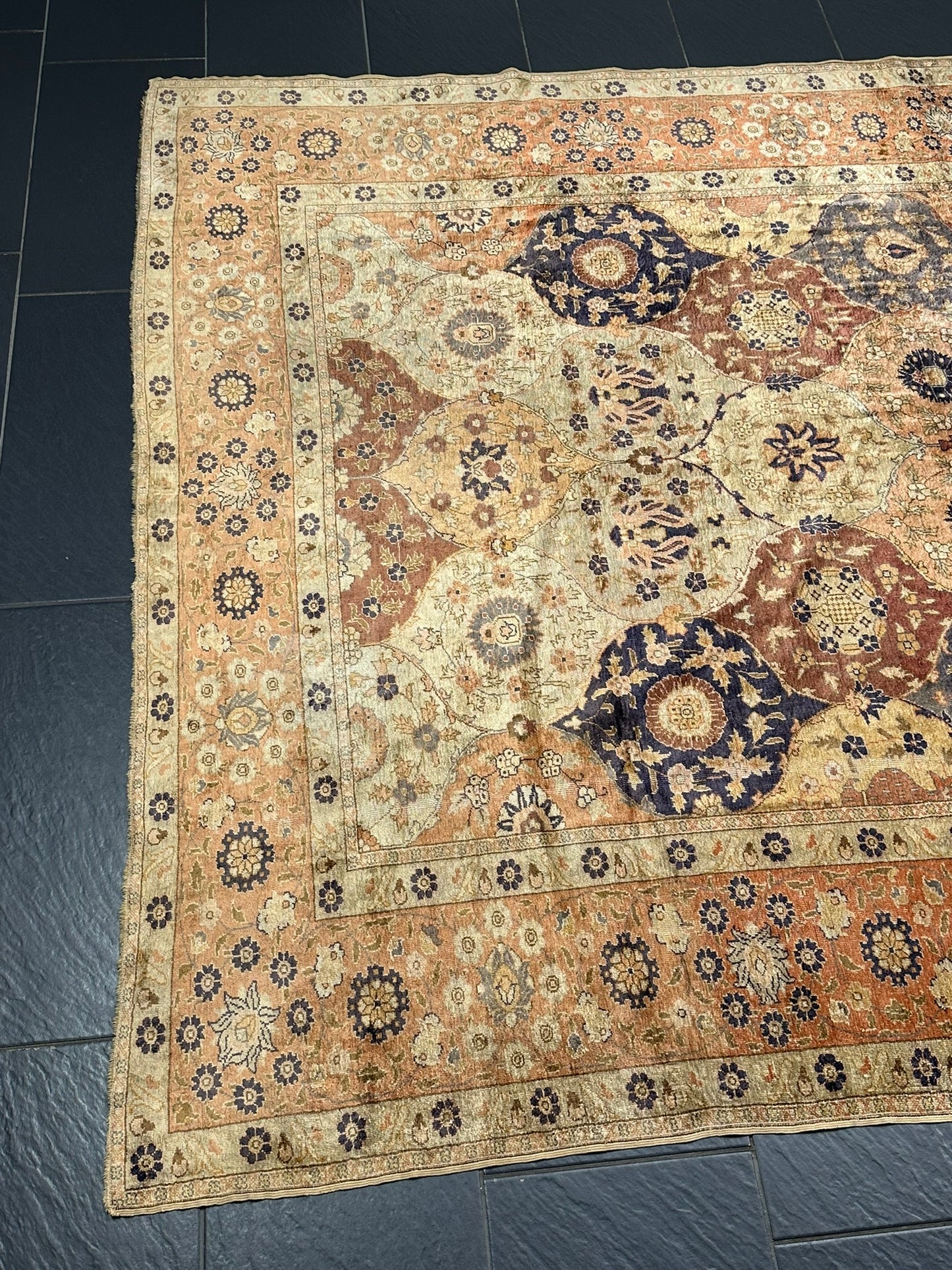 Antik Orientteppich handgeknüpft Türkei Hereke kayseri Seide 285x195 cm