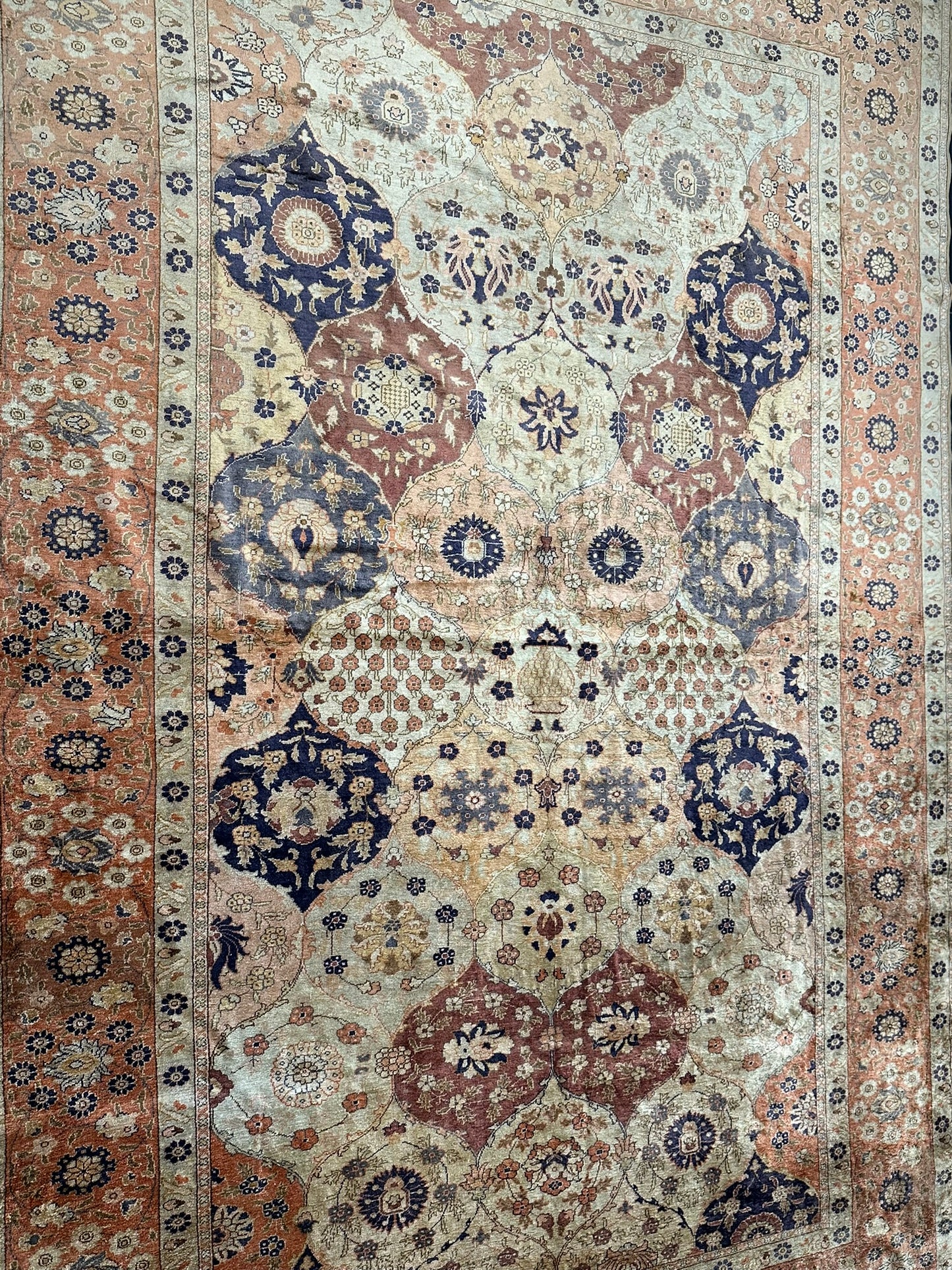 Antik Orientteppich handgeknüpft Türkei Hereke kayseri Seide 285x195 cm