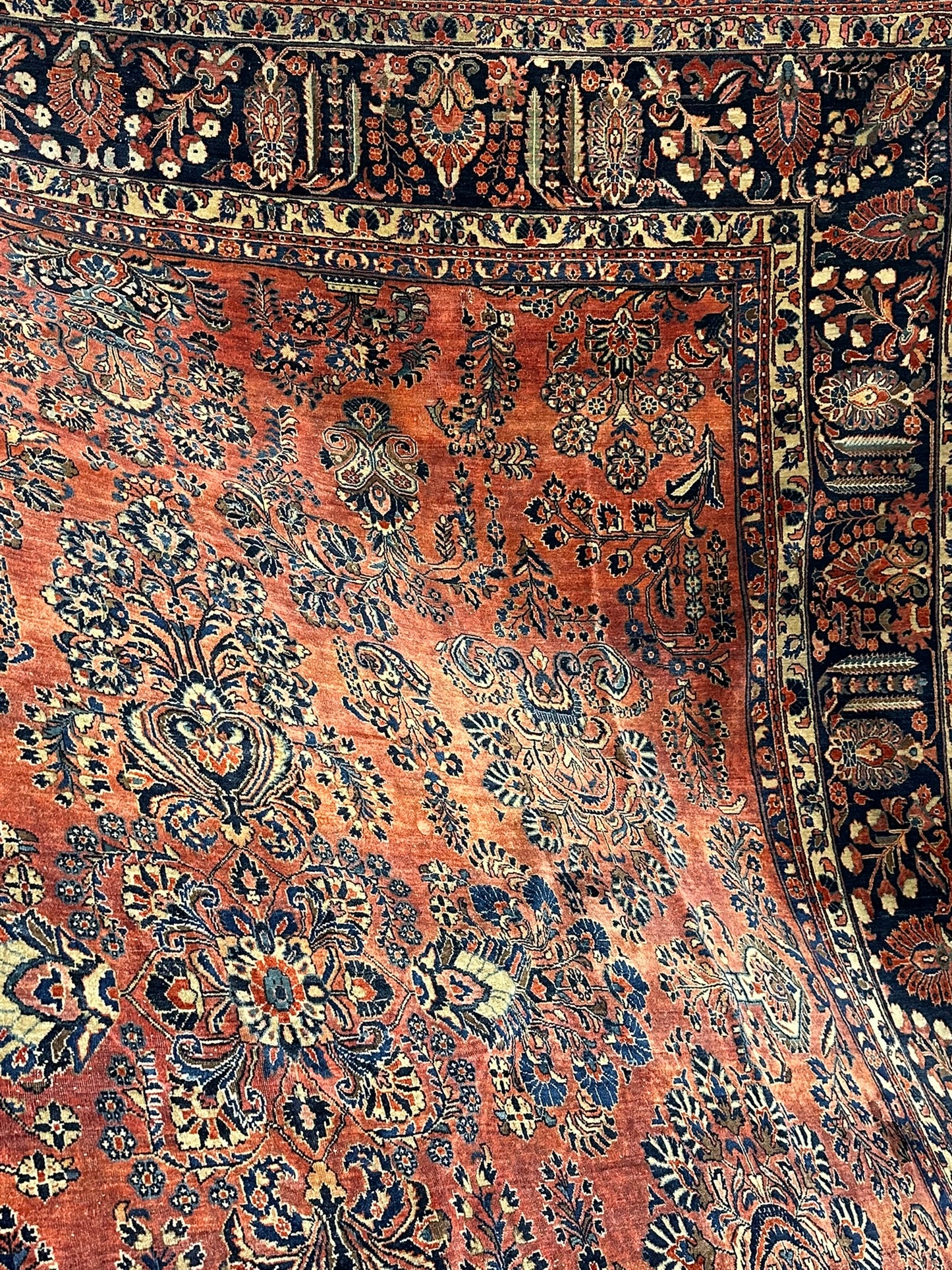 orientteppich handgeknüpft Sarough RE-import usa antik 410x372 cm