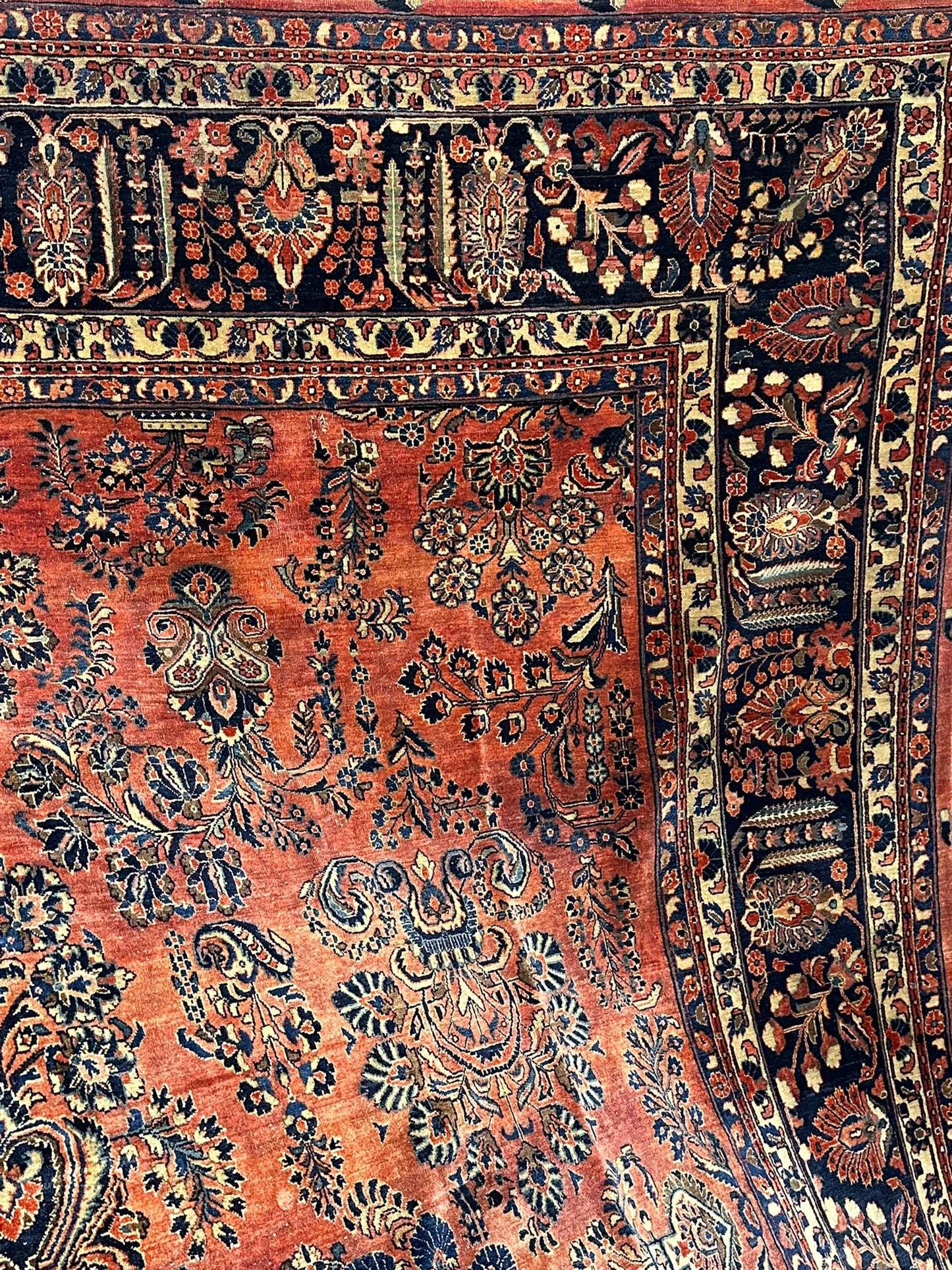 orientteppich handgeknüpft Sarough RE-import usa antik 410x372 cm