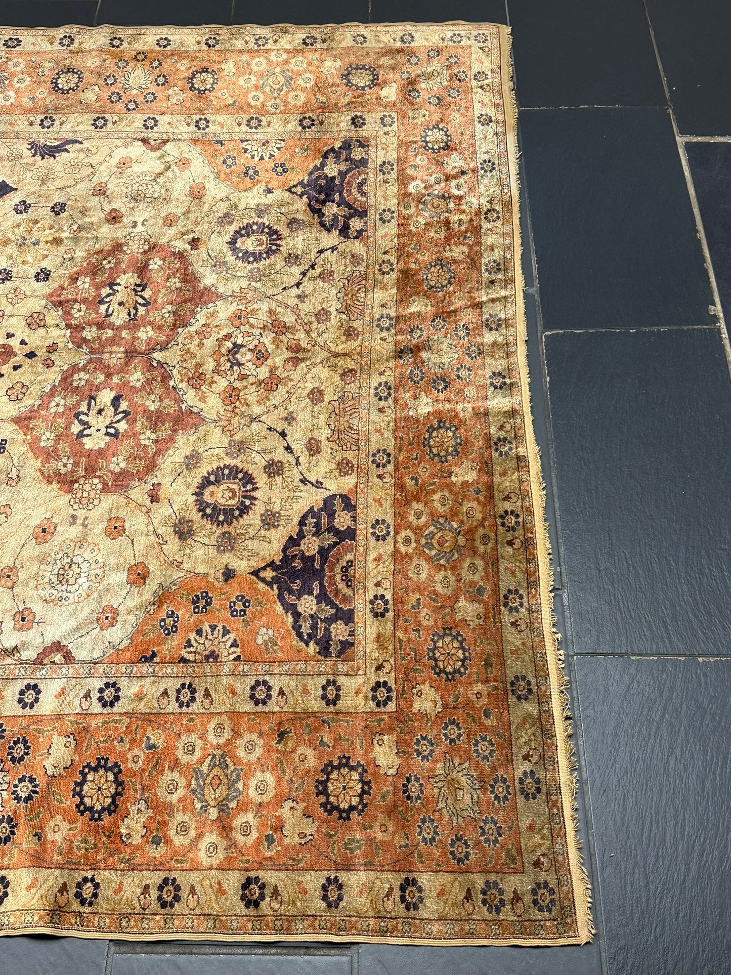 Antik Orientteppich handgeknüpft Türkei Hereke kayseri Seide 285x195 cm
