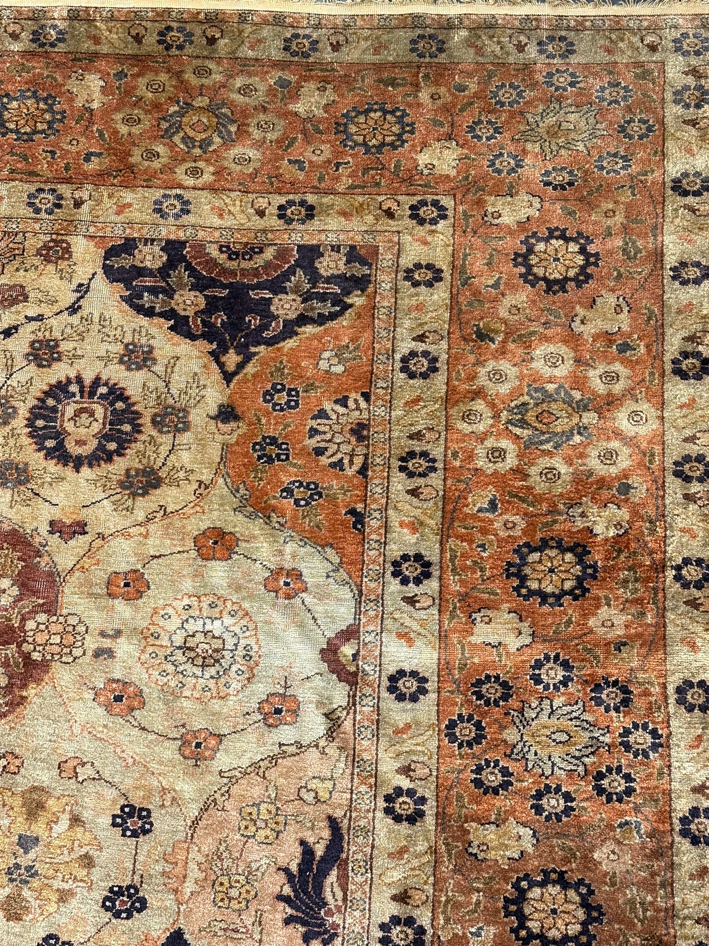 Antik Orientteppich handgeknüpft Türkei Hereke kayseri Seide 285x195 cm