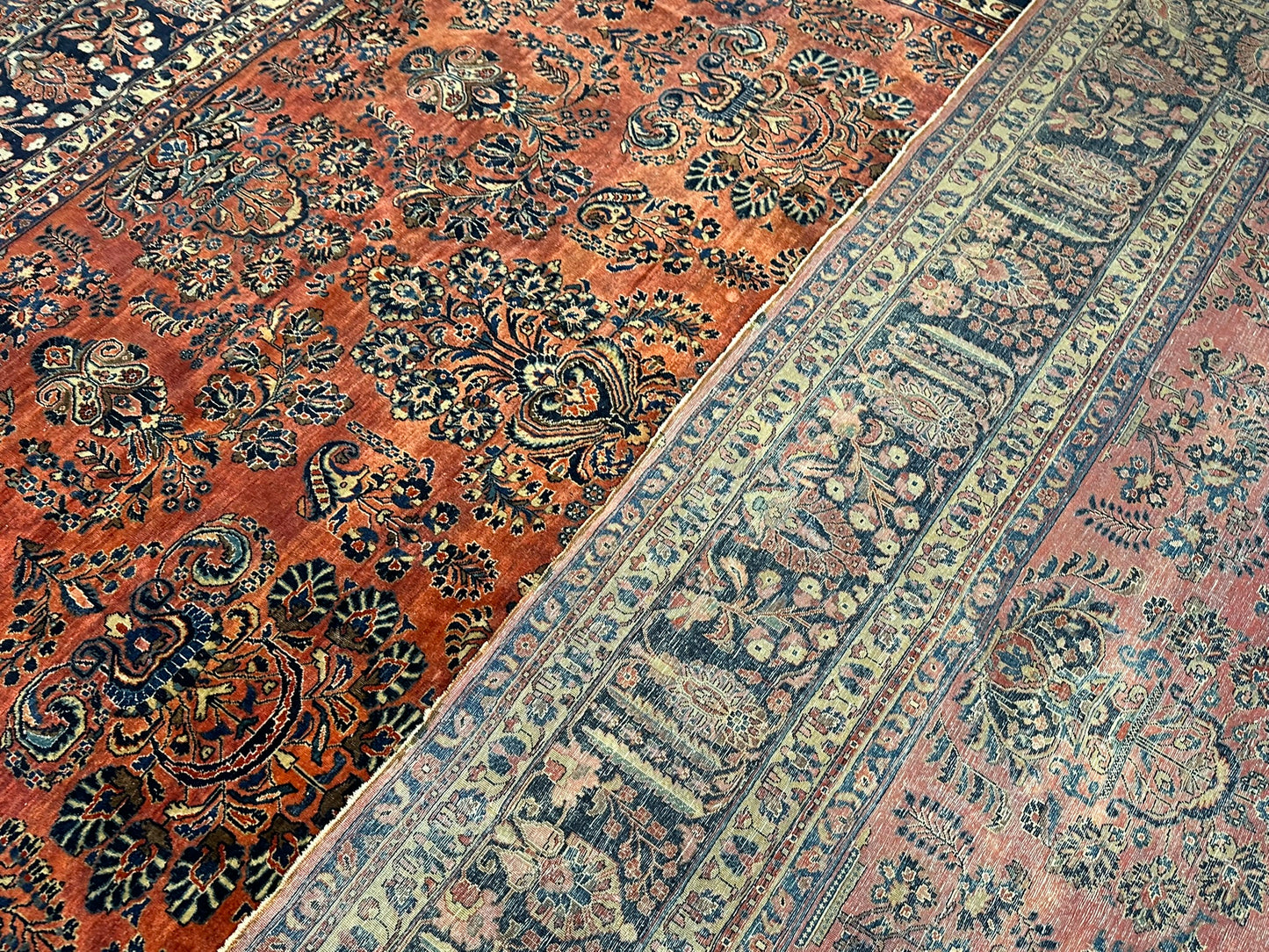 orientteppich handgeknüpft Sarough RE-import usa antik 410x372 cm