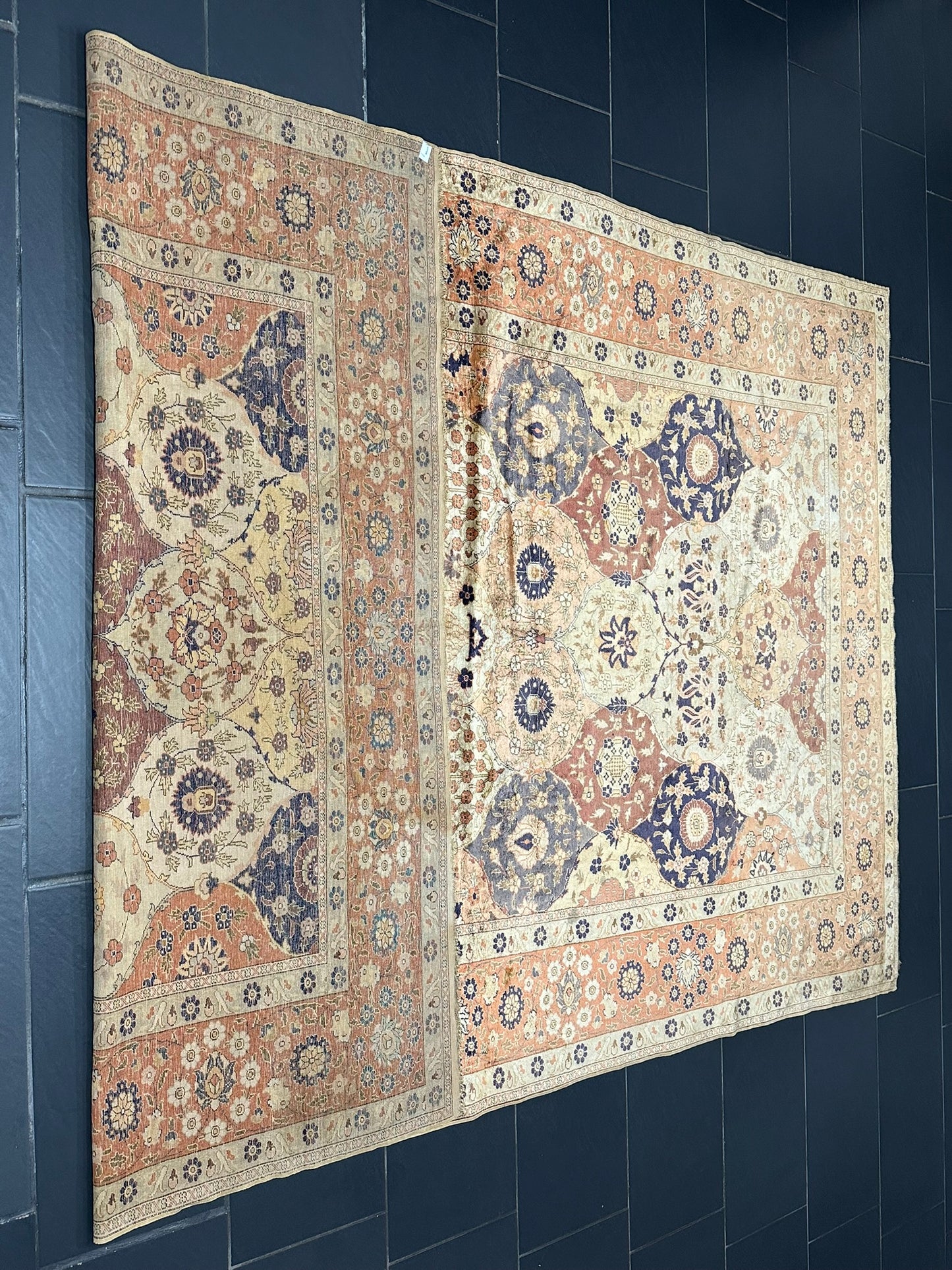 Antik Orientteppich handgeknüpft Türkei Hereke kayseri Seide 285x195 cm