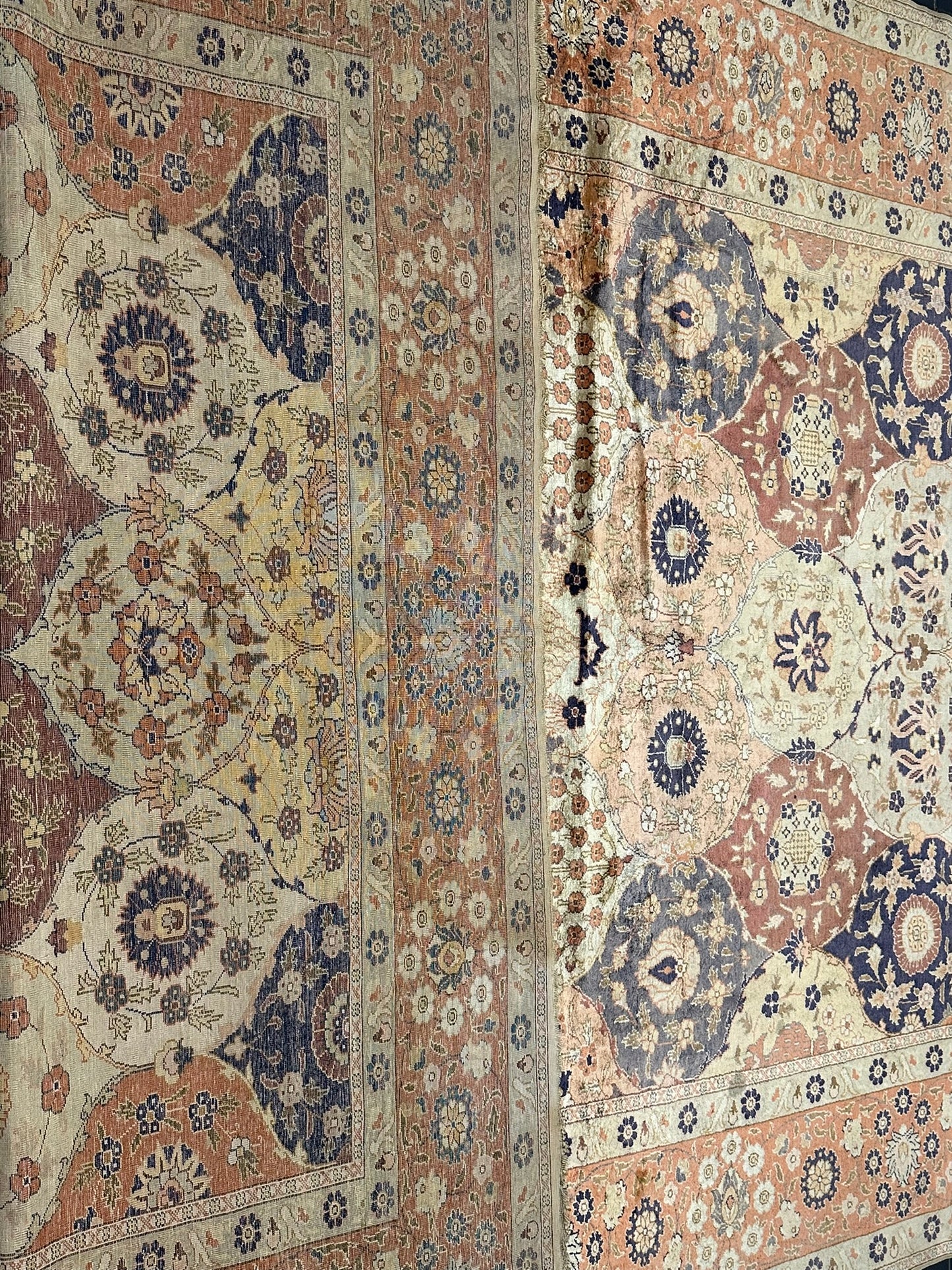 Antik Orientteppich handgeknüpft Türkei Hereke kayseri Seide 285x195 cm