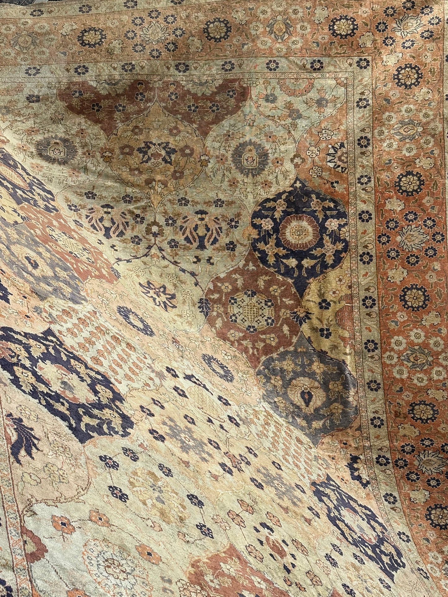 Antik Orientteppich handgeknüpft Türkei Hereke kayseri Seide 285x195 cm