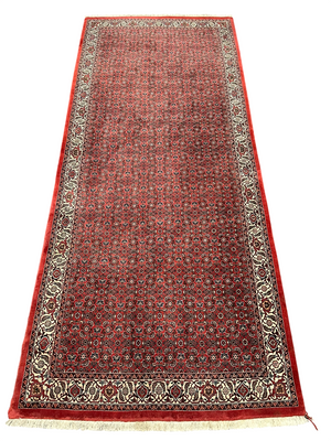Orientteppich handgeknüpft Bidjar Läufer 300x120 cm