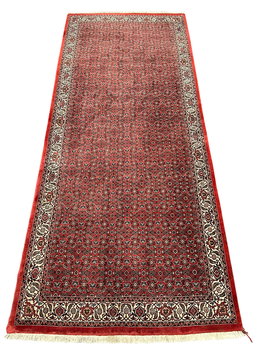 Orientteppich handgeknüpft Bidjar Läufer 300x120 cm