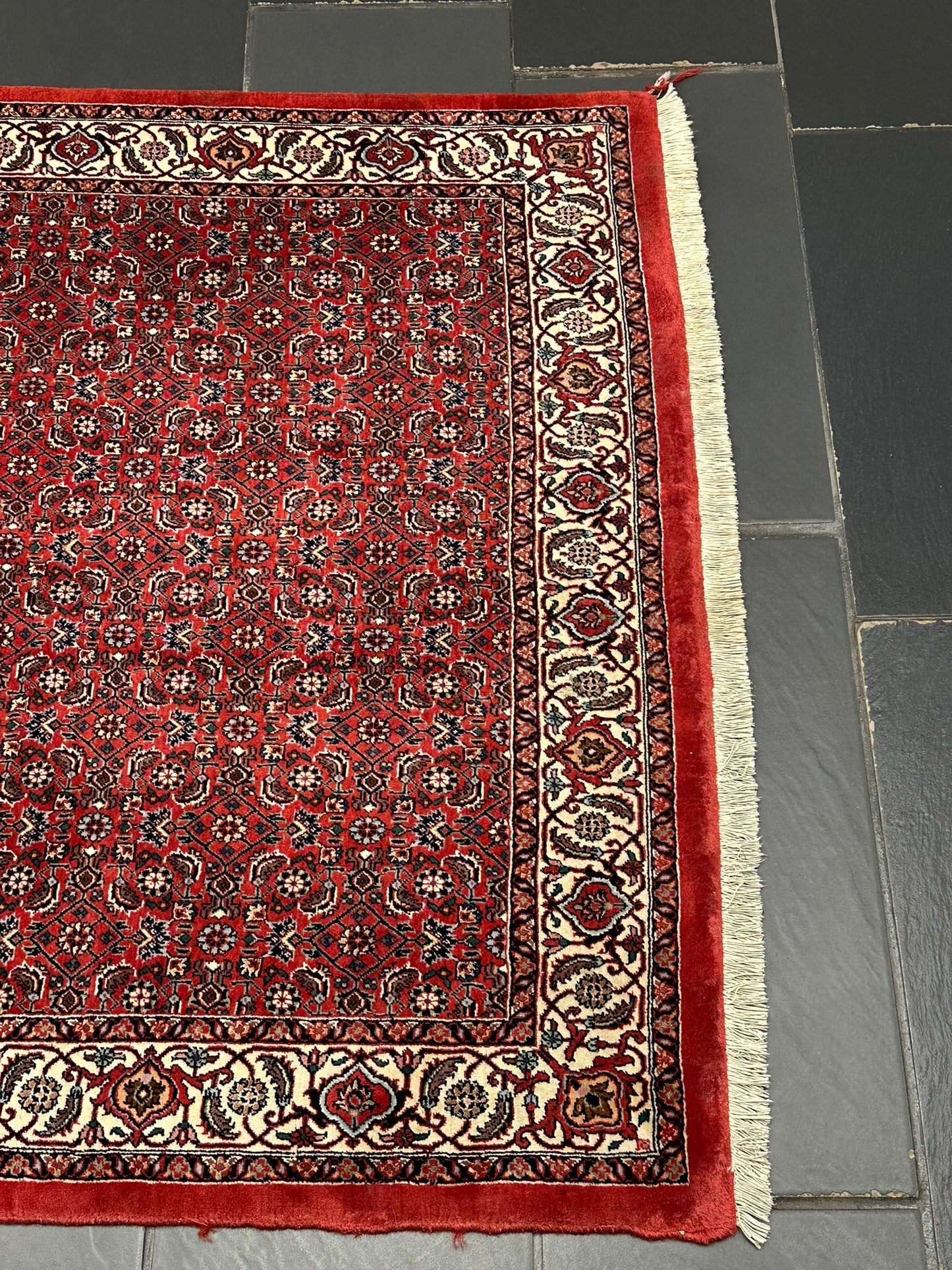 Orientteppich handgeknüpft Bidjar Läufer 300x120 cm