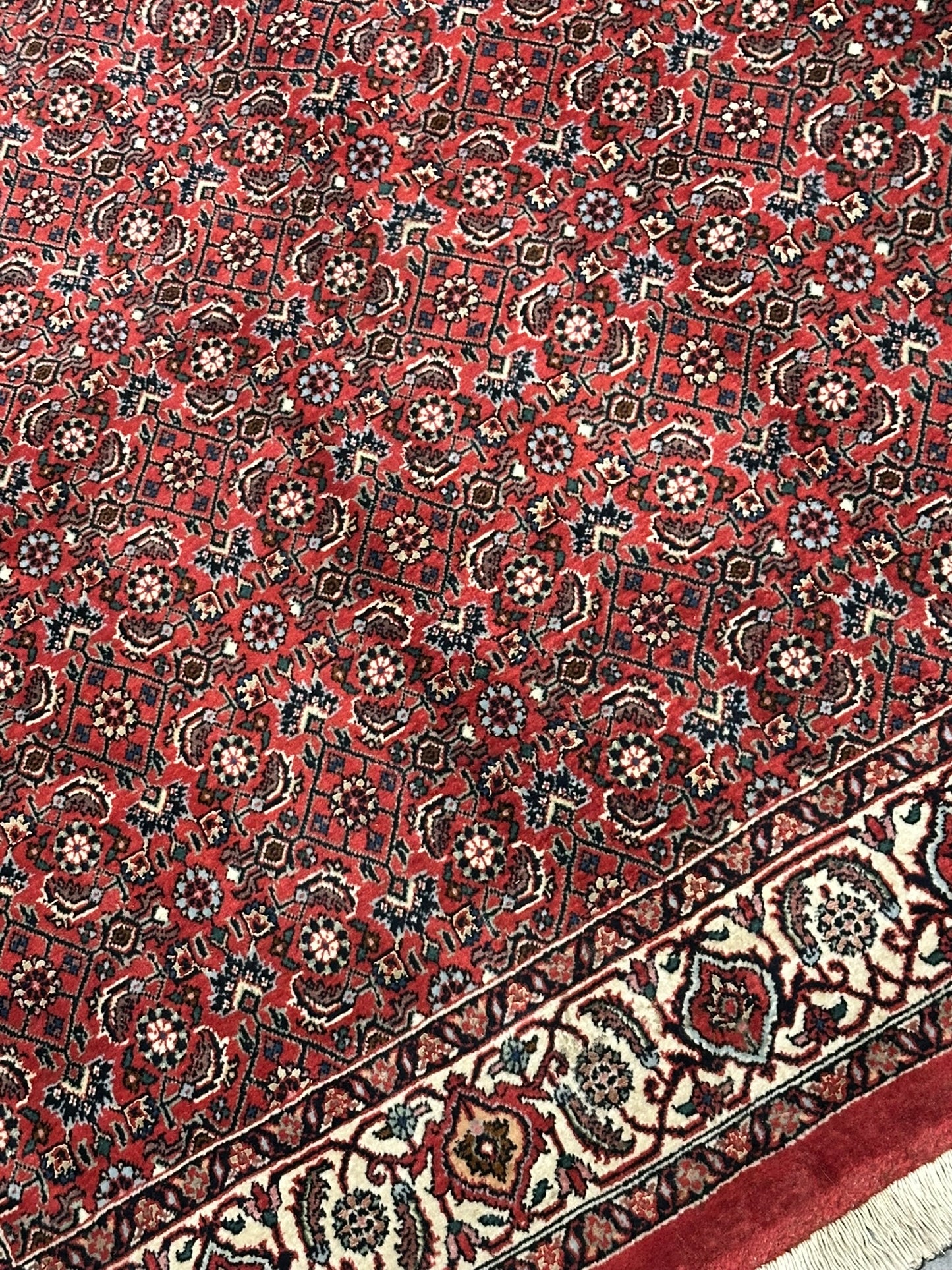 Orientteppich handgeknüpft Bidjar Läufer 300x120 cm
