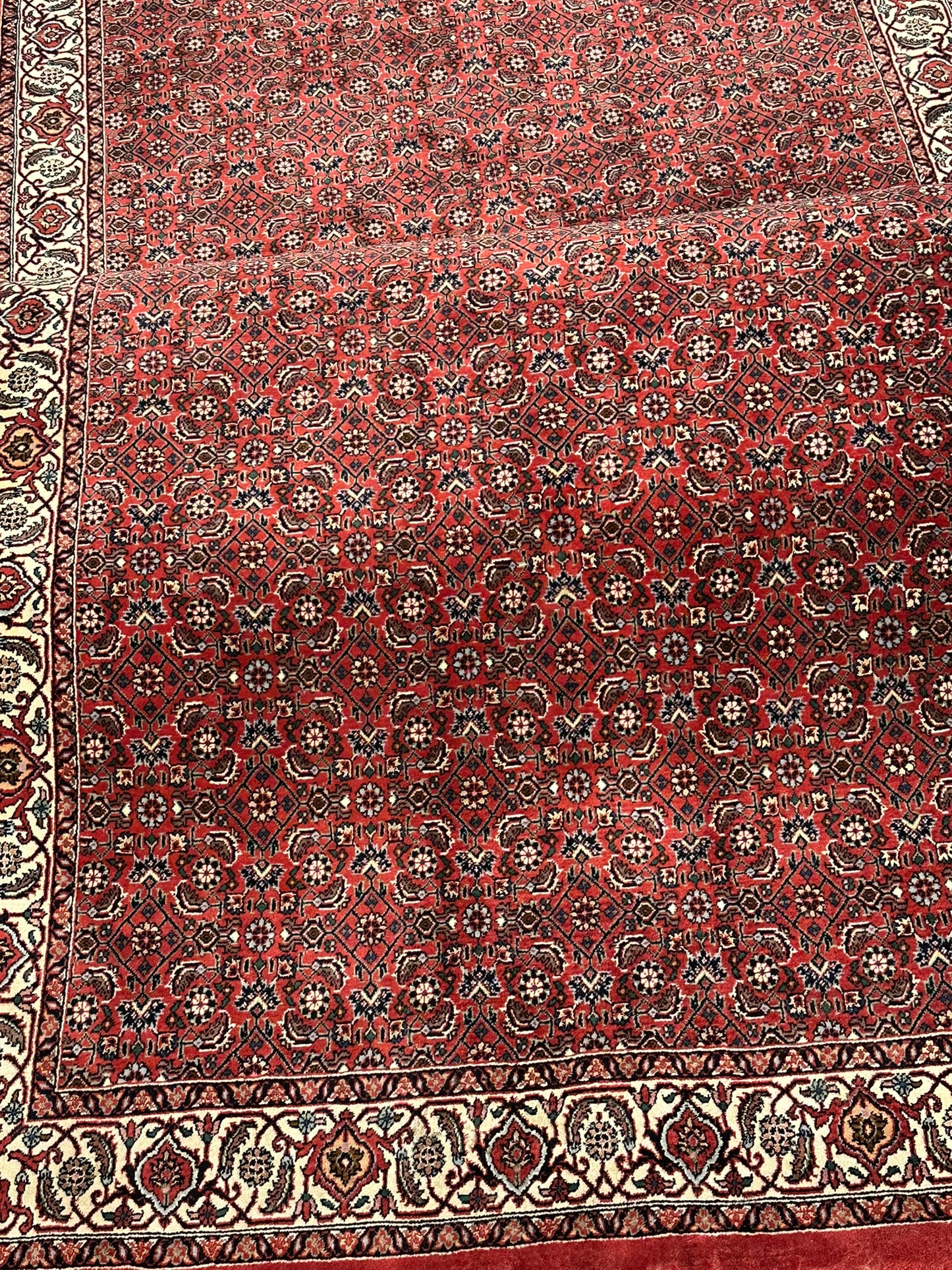 Orientteppich handgeknüpft Bidjar Läufer 300x120 cm