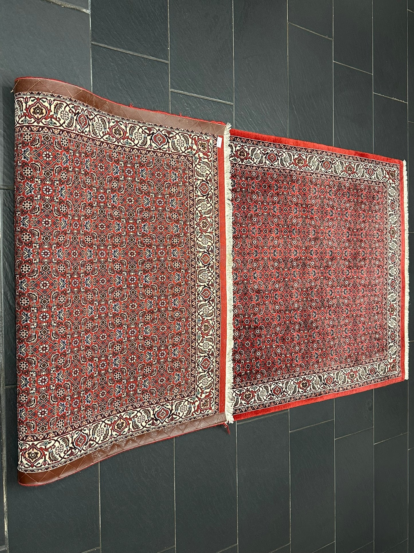 Orientteppich handgeknüpft Bidjar Läufer 300x120 cm