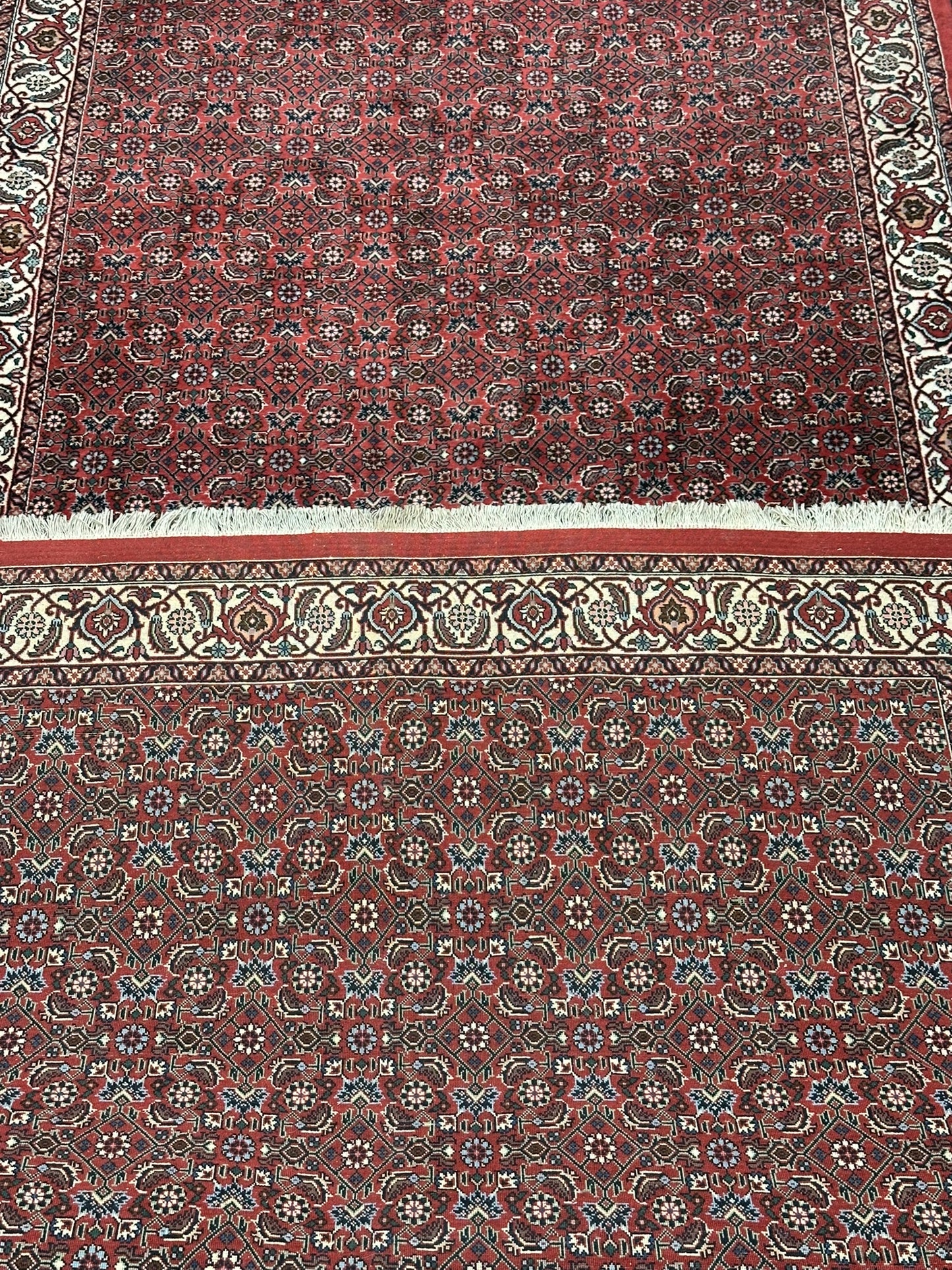 Orientteppich handgeknüpft Bidjar Läufer 300x120 cm