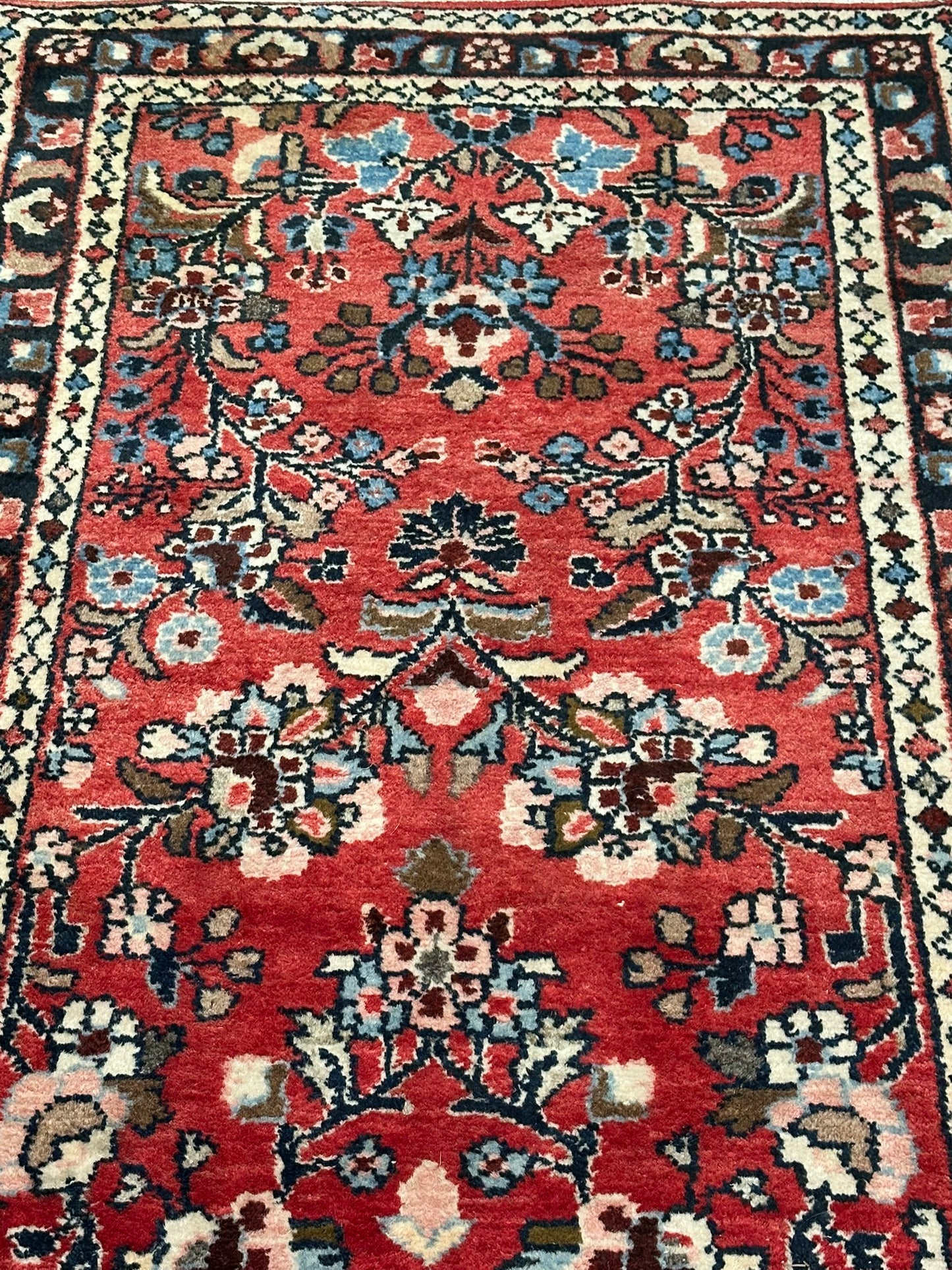 Orientteppich handgeknüpft Sarough Läufer Wolle 515x95 cm