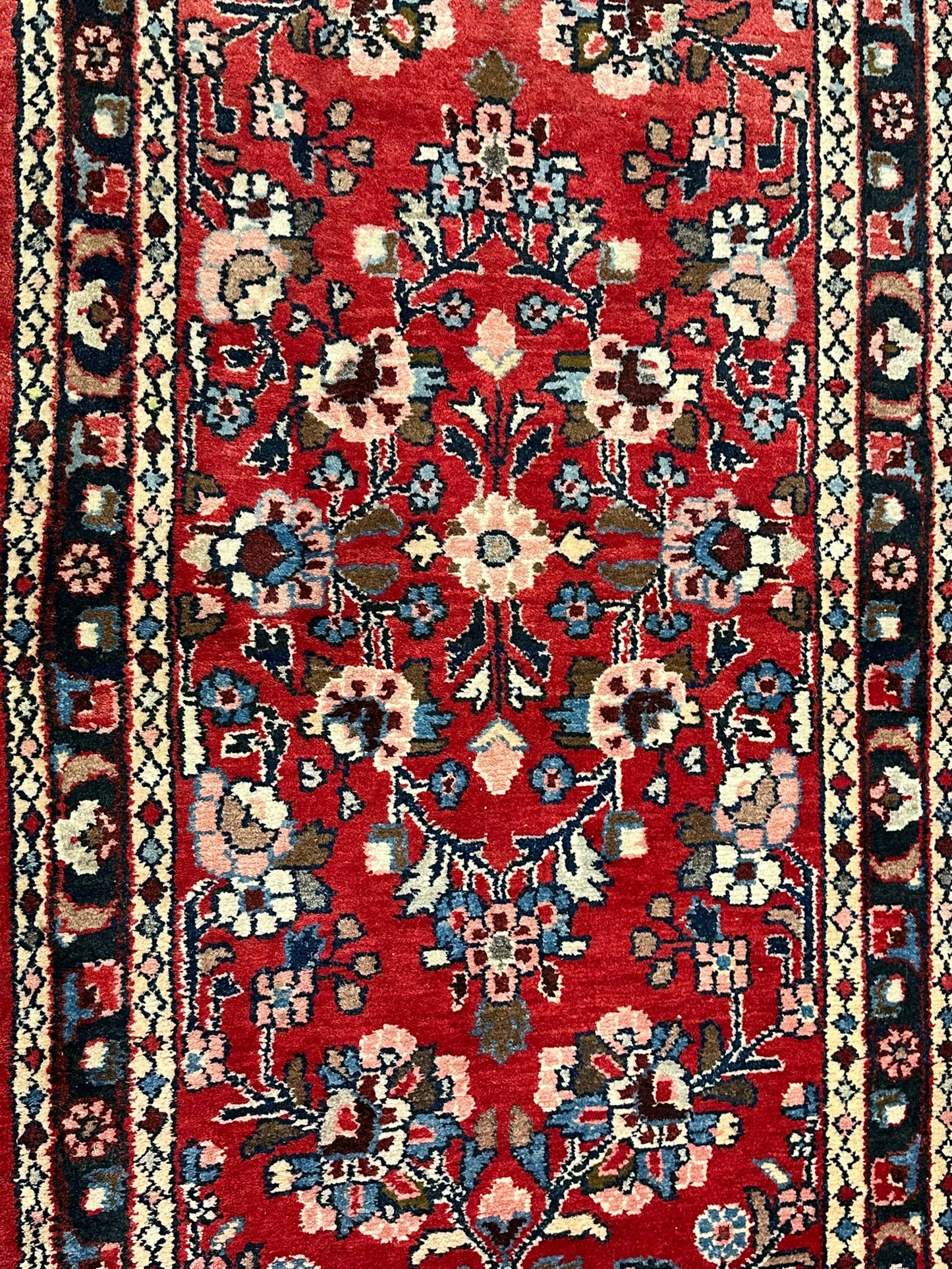 Orientteppich handgeknüpft Sarough Läufer Wolle 515x95 cm