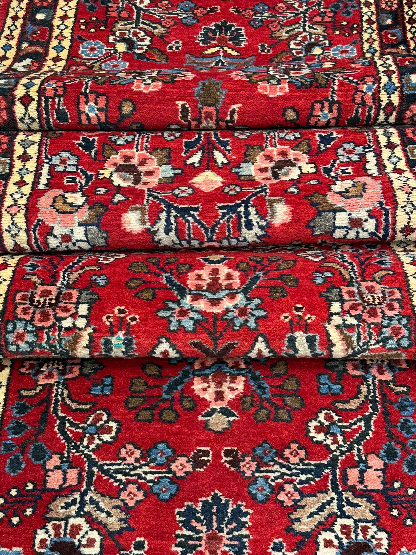 Orientteppich handgeknüpft Sarough Läufer Wolle 515x95 cm