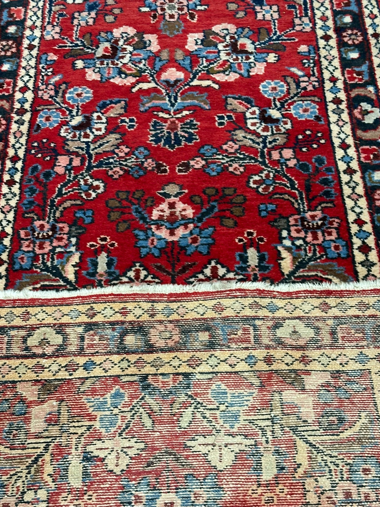 Orientteppich handgeknüpft Sarough Läufer Wolle 515x95 cm