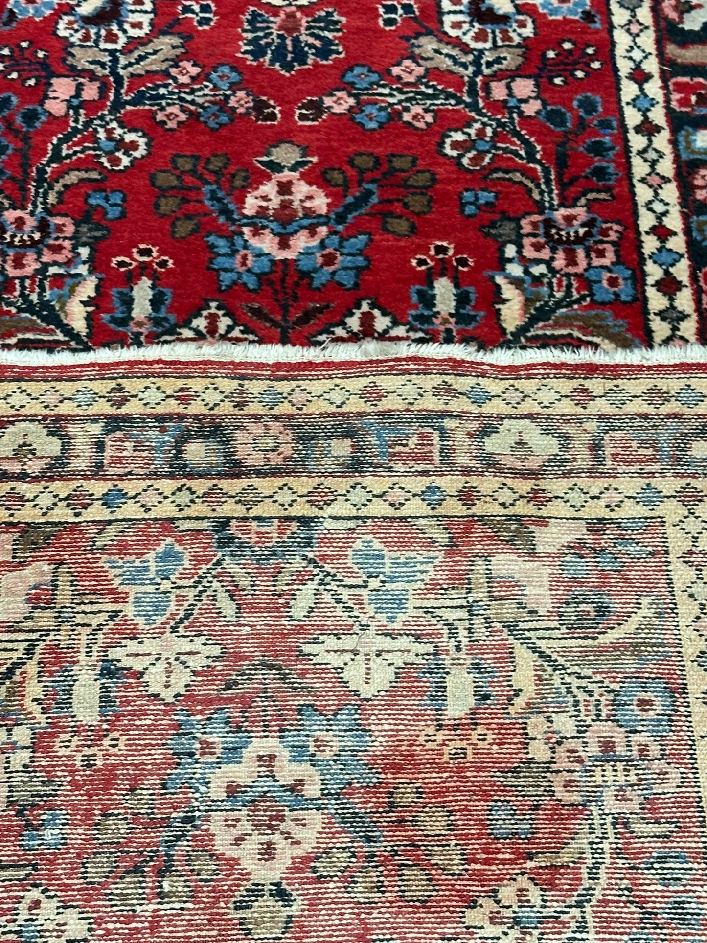 Orientteppich handgeknüpft Sarough Läufer Wolle 515x95 cm