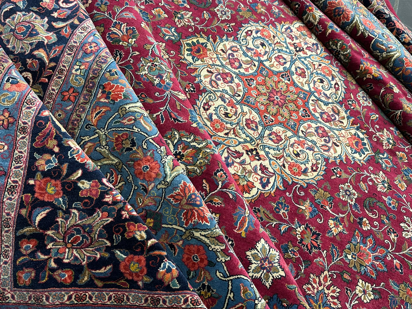 Handgeknüpfter Keschan Korkwolle Teppich Antik 415x320 cm