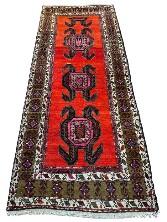 Orientteppich handgeknüpft  Kazak Naturfarben Top 310x130 cm