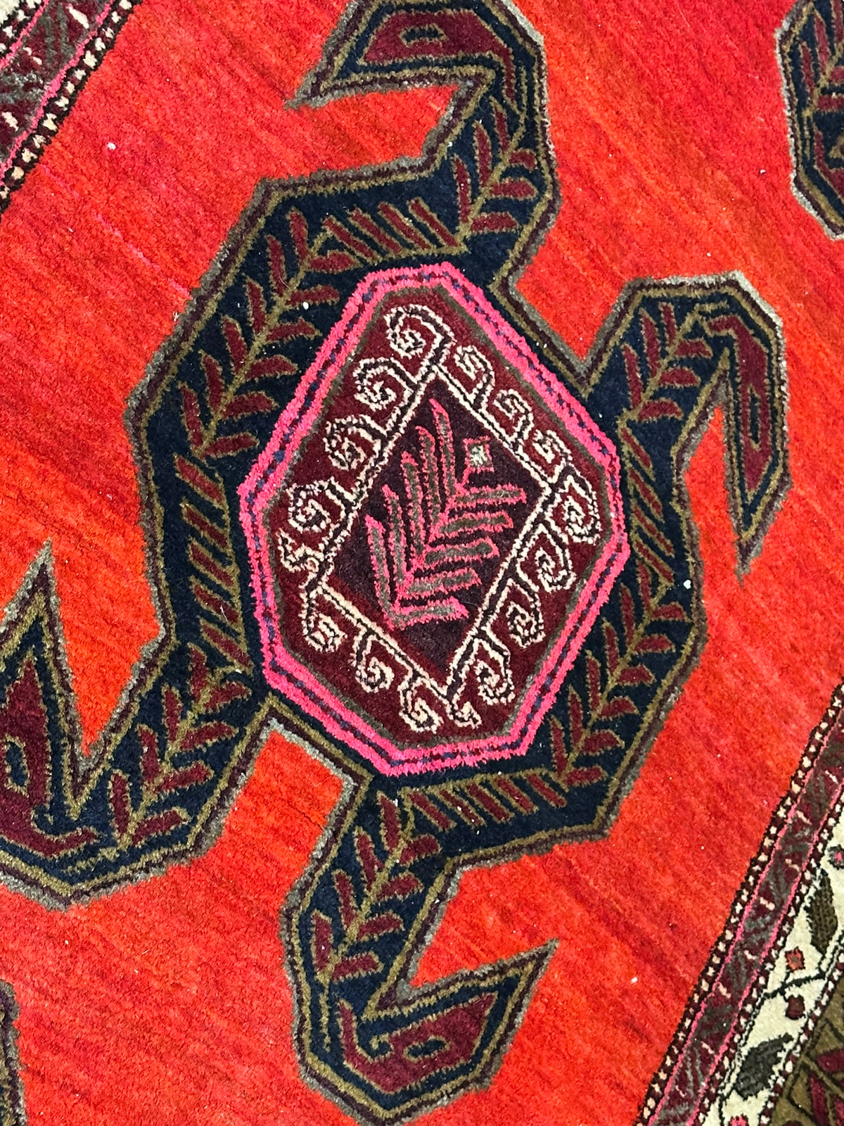 Orientteppich handgeknüpft  Kazak Naturfarben Top 310x130 cm