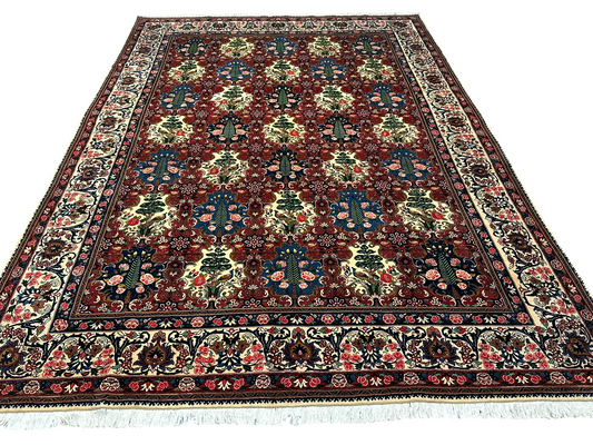 Handgeknüpfter Bachtiar felder  Garten Teppich 365x256 cm Neu