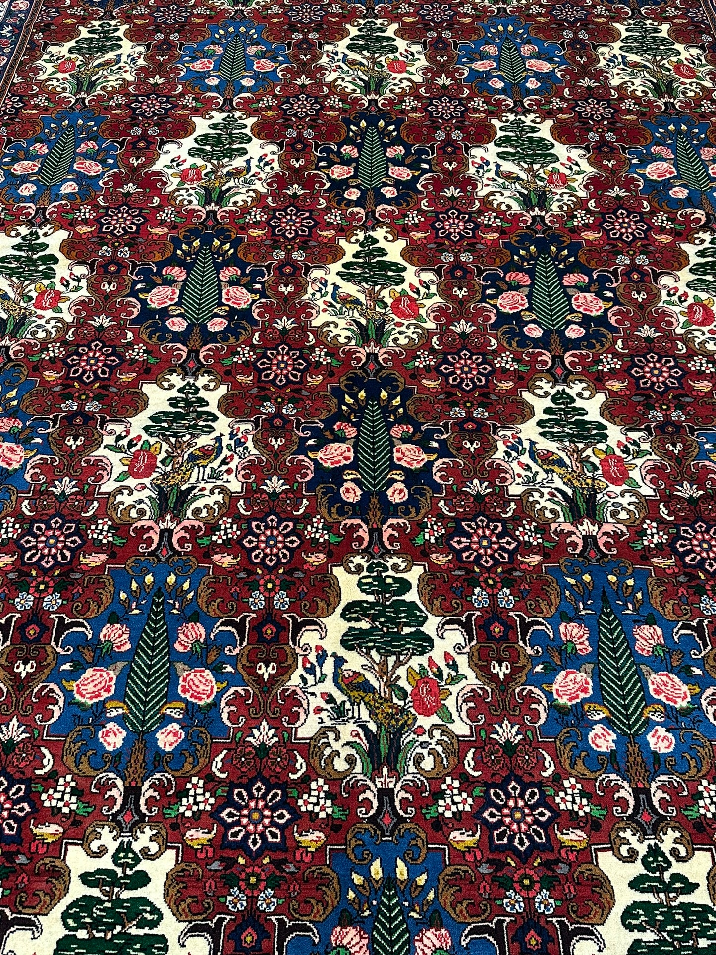 Handgeknüpfter Bachtiar felder  Garten Teppich 365x256 cm Neu